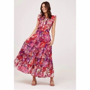 MISA LOS ANGELES Trina Dress in Coming Up Roses Mix Floral Print Size Medium M